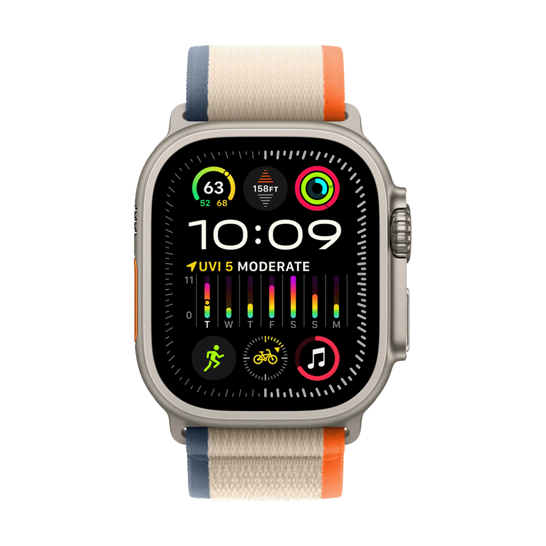 Apple WatchTrail Loop 49 mm - Naranja/Beige M/L