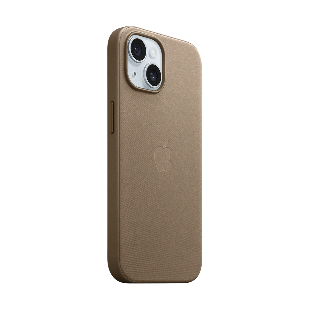 Funda de Trenzado Fino para iPhone 15 - Marrón Topo