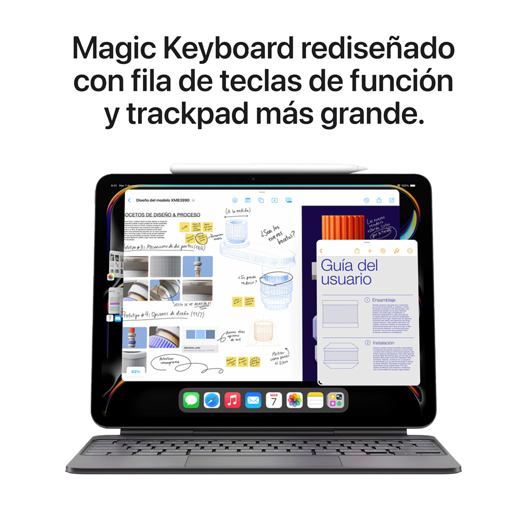 iPad Pro 13" M4 WiFi 256GB, Vidrio Estándar - Negro Espacial