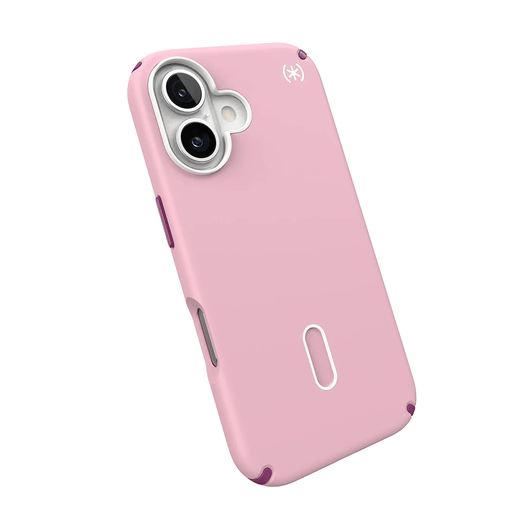 Speck Presidio 2 Pro Funda con ClickLock para iPhone 16 - Rosa/Violeta Arándano/Blanco