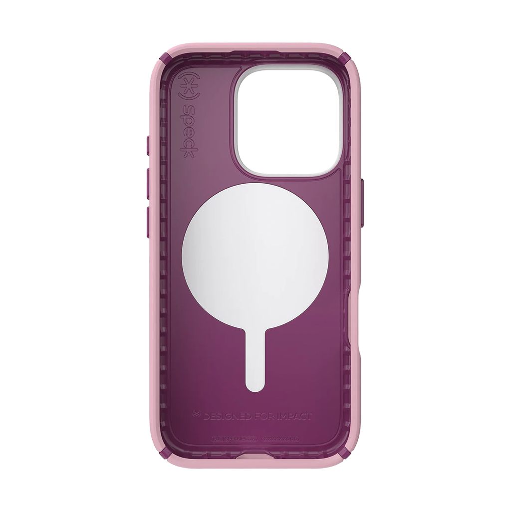 Speck Presidio 2 Pro Funda con ClickLock para iPhone 16 Pro - Rosa/Arándano Morado/Blanco