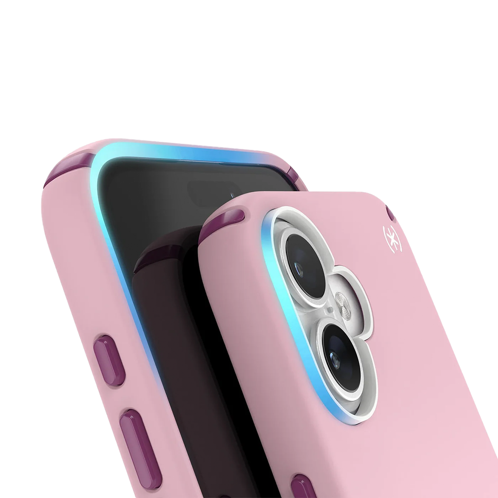 Speck Presidio 2 Pro Funda con ClickLock para iPhone 16 Plus - Rosa/Arándano Violeta/Blanco