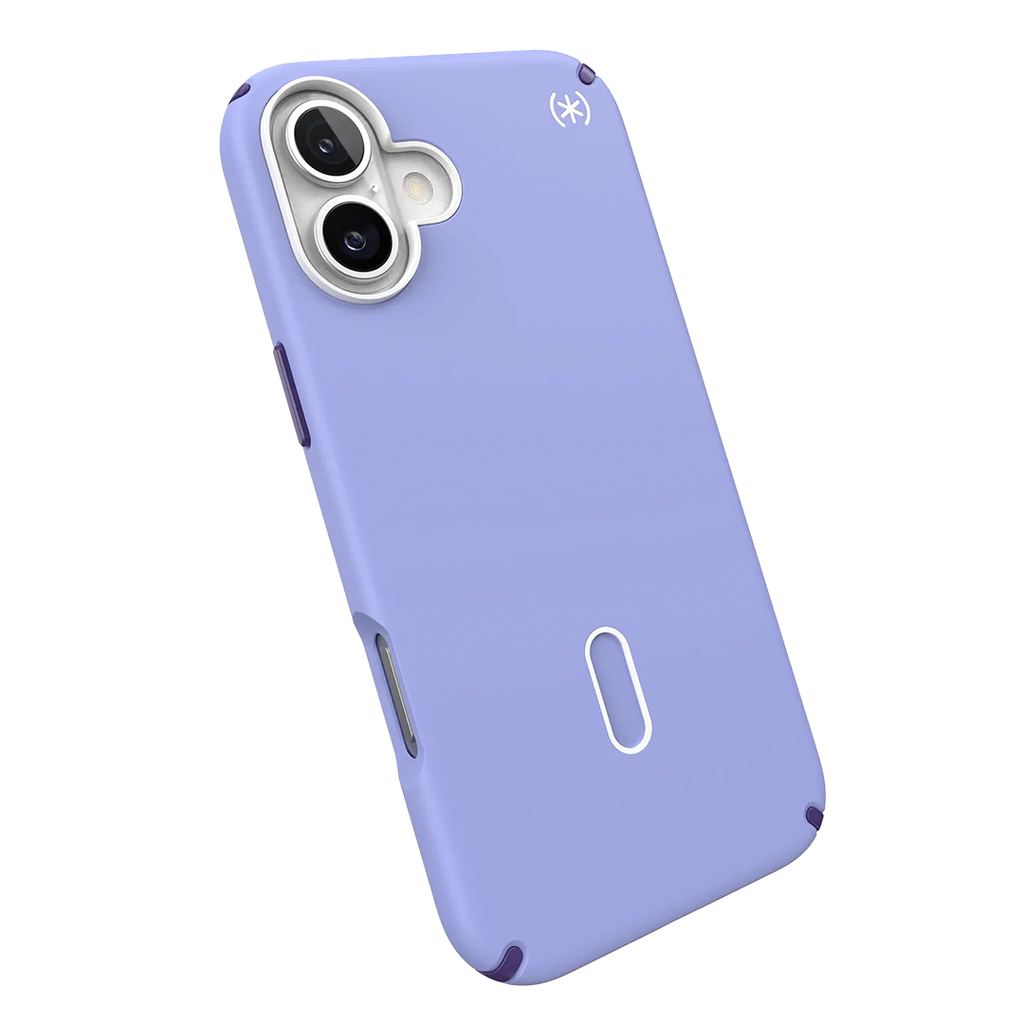 Speck Presidio 2 Pro Funda con ClickLock para iPhone 16 Plus - Lavanda Futurista/Púrpura/Blanco