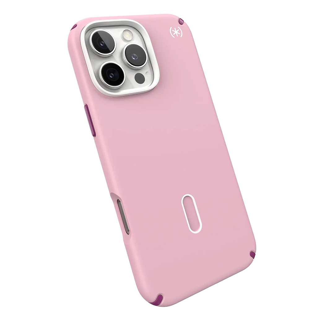 Speck Presidio 2 Pro Funda con ClickLock para iPhone 16 Pro Max - Rosa/Arándano Violeta/Blanco