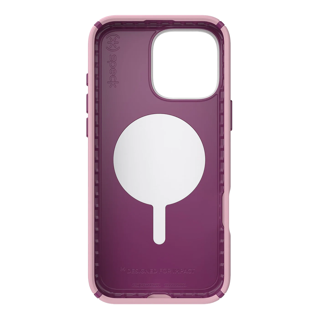 Speck Presidio 2 Pro Funda con ClickLock para iPhone 16 Pro Max - Rosa/Arándano Violeta/Blanco