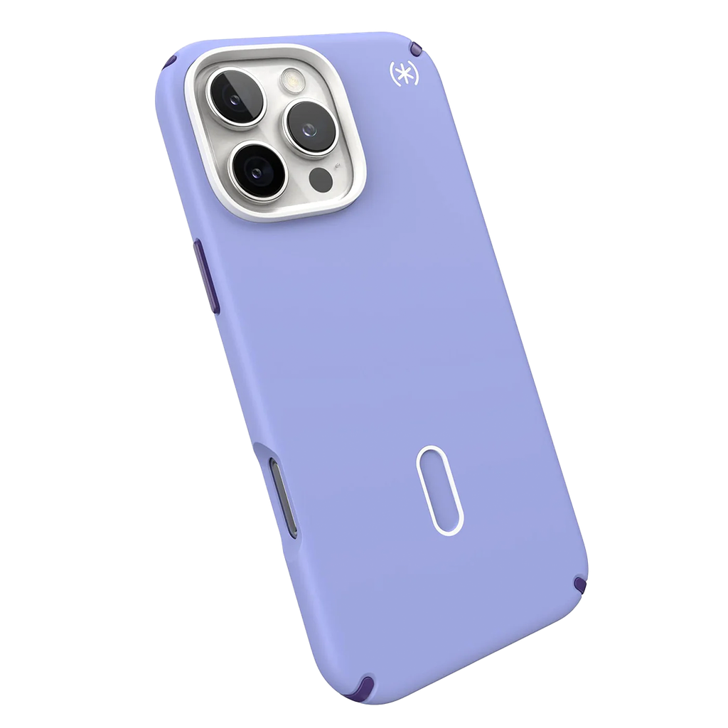 Speck Presidio 2 Pro Funda con ClickLock para iPhone 16 Pro Max - Lavanda Futurista/Púrpura/Blanco