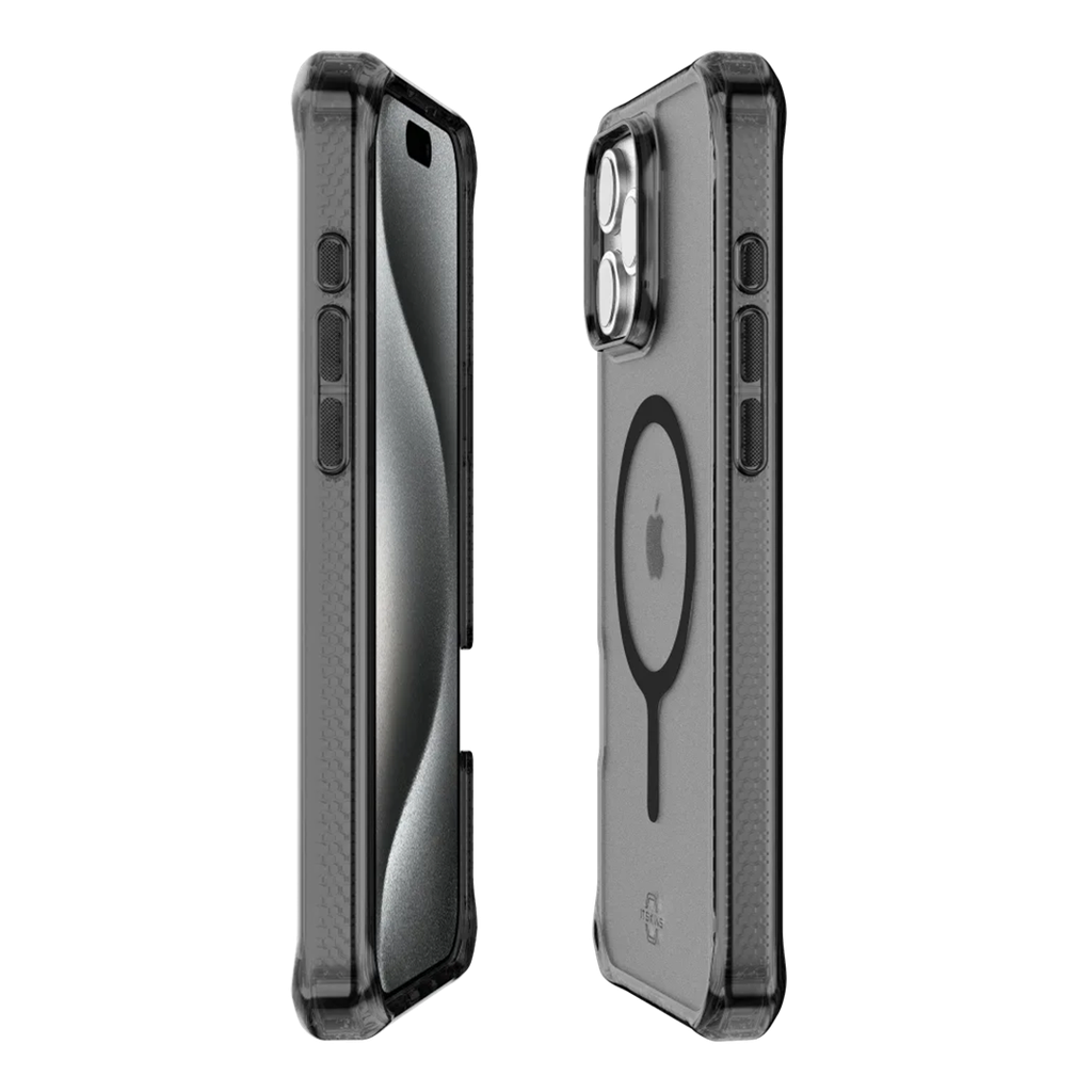 ItSkins Hybrid R Vapor Funda con MagSafe para iPhone 16 Pro Max - Humo