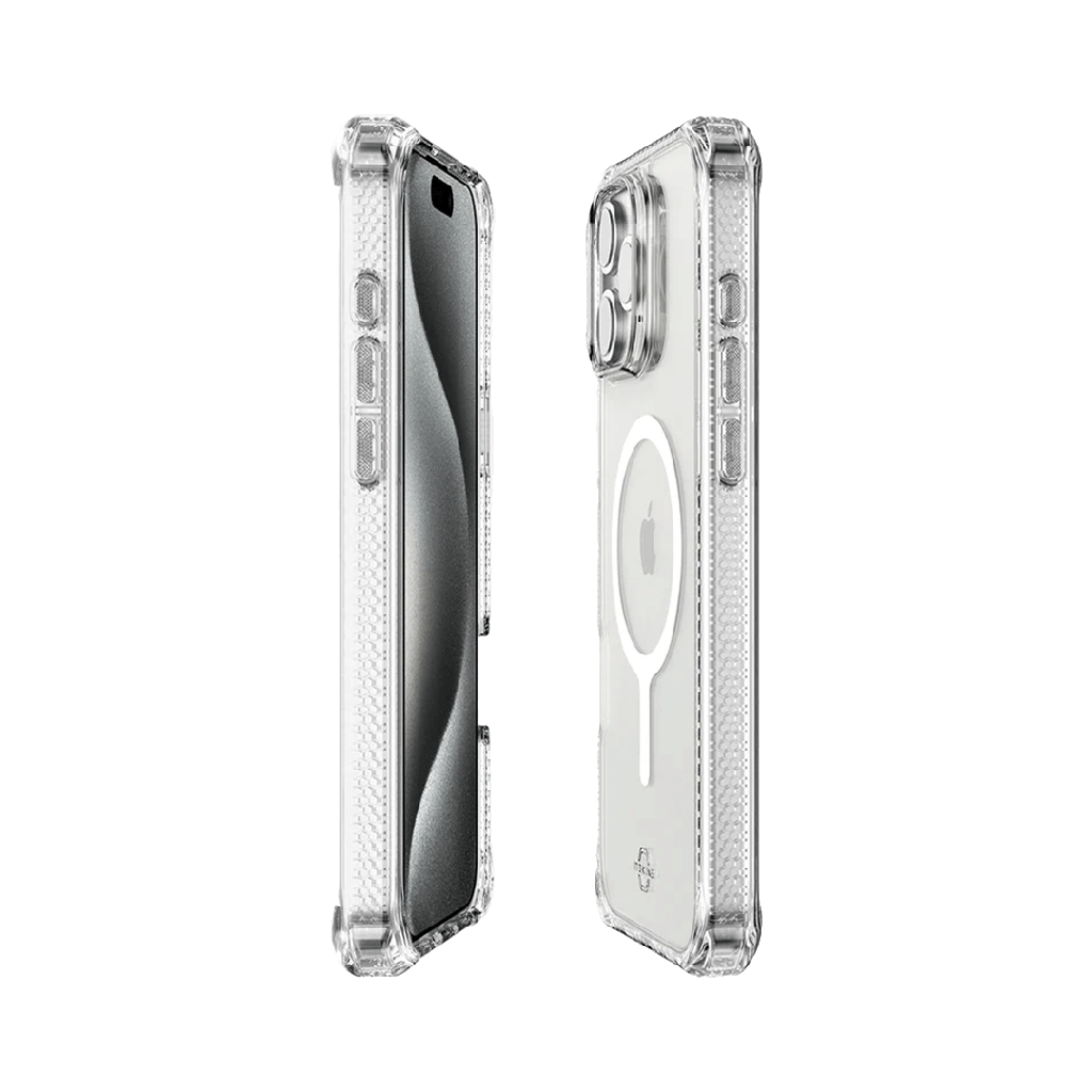 ItSkins Hybrid R Funda Transparente con MagSafe para iPhone 16 Pro Max - Transparentre