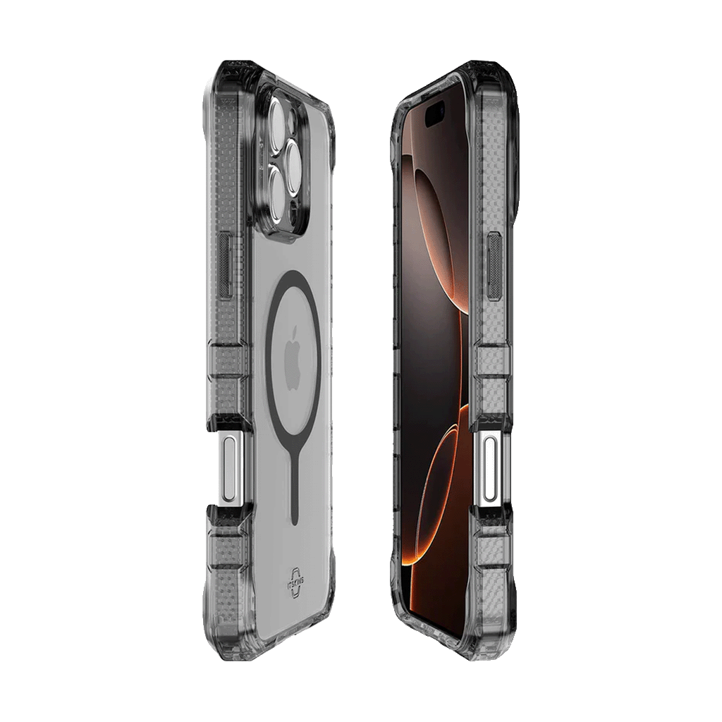 ItSkins Supreme R Funda Transparente con MagSafe para iPhone 16 Pro Max - Grafito