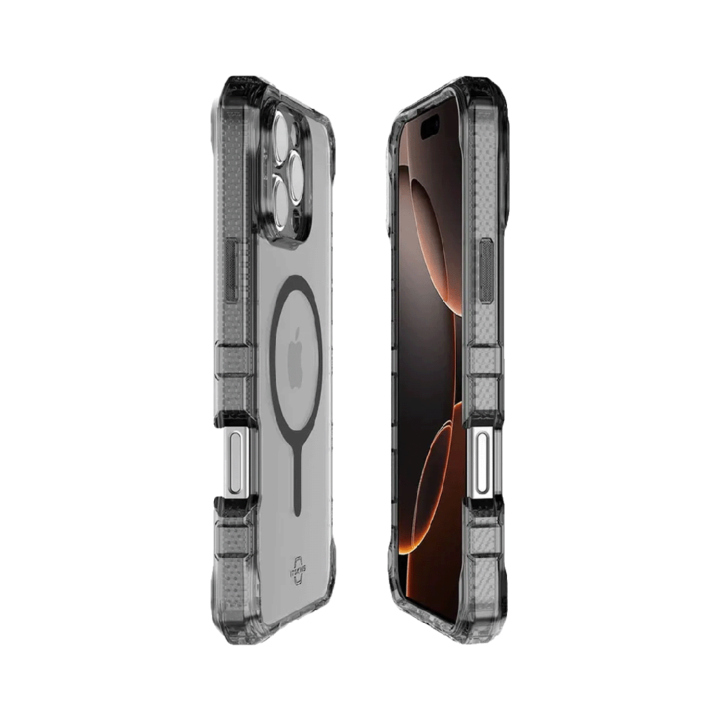 ItSkins Supreme R Funda Transparente con MagSafe para iPhone 16 Pro - Grafito