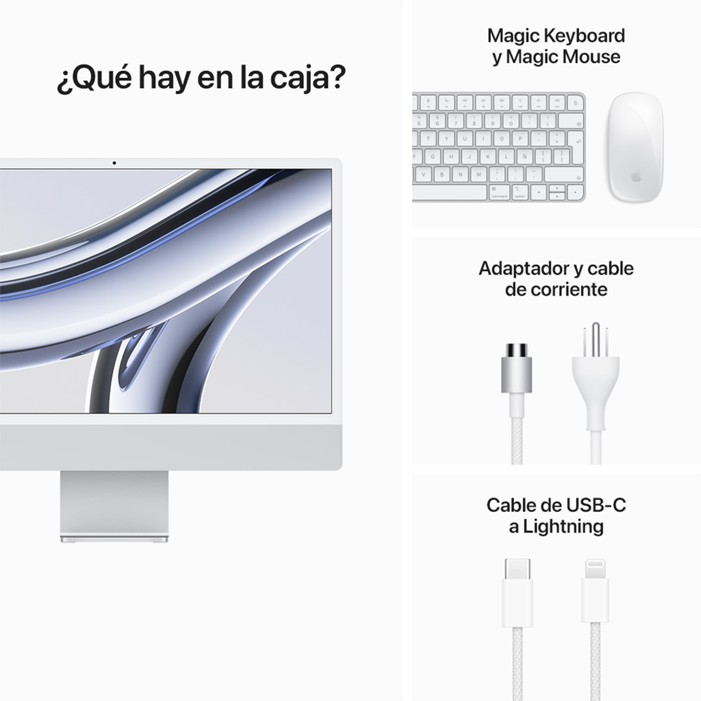 iMac 24'' M3 256 GB - Plata