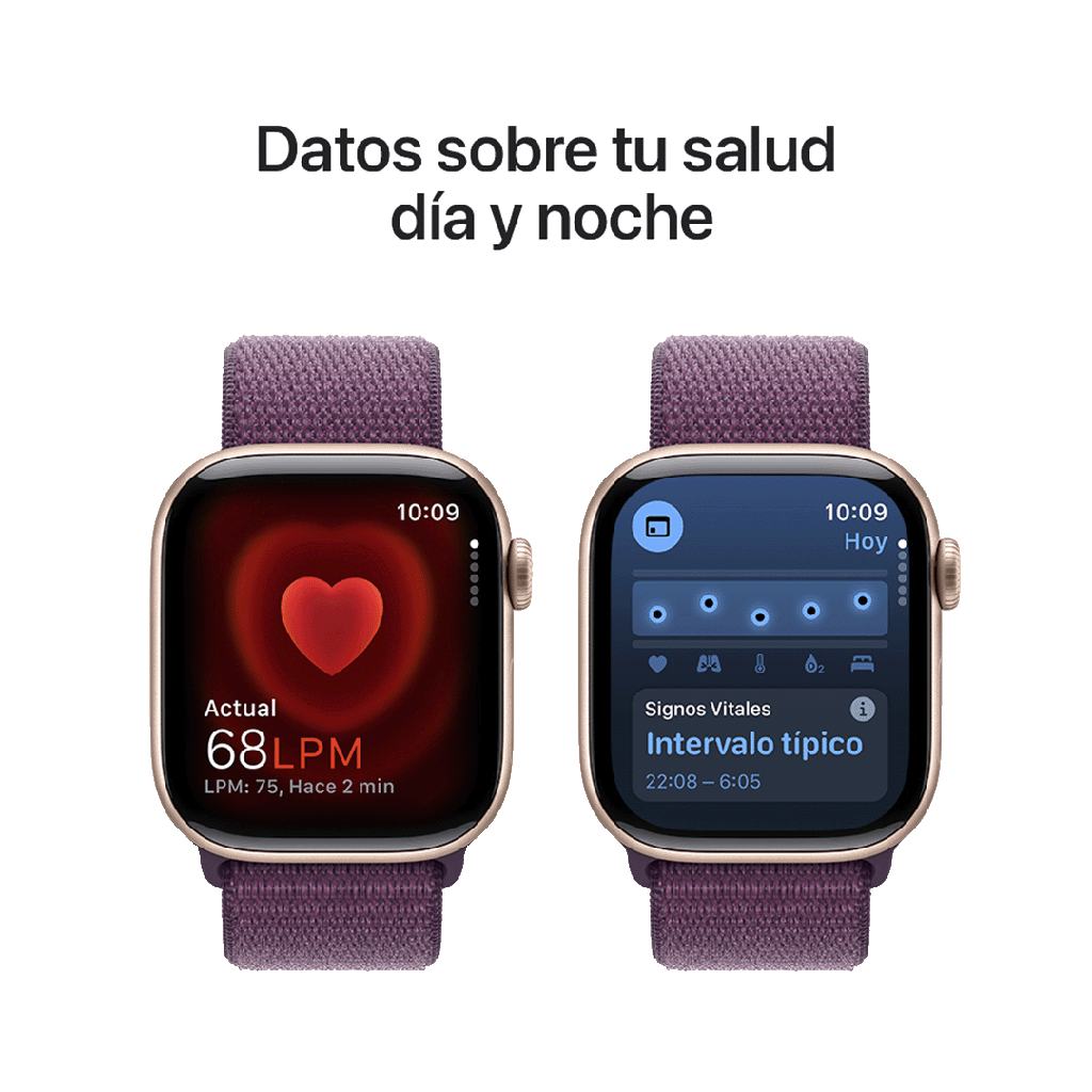 Apple Watch S10 GPS 42mm - Caja de Aluminio Oro Rosado - Loop Deportivo Ciruela