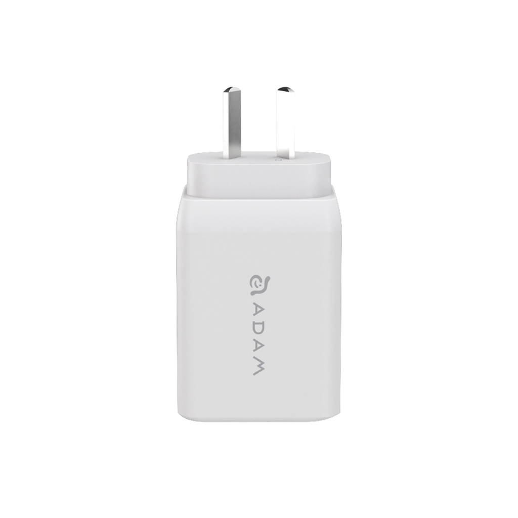 Adam Elements Cargador OMNIA de 3 Puertos 65W - Blanco