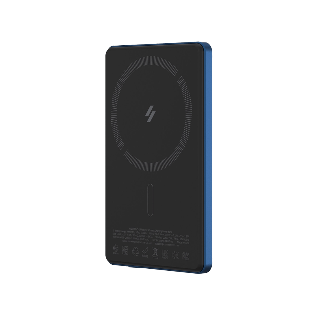 Adam Elements GRAVITY C5 5000mAh Banco de carga Magnético inalámbrico - Azul