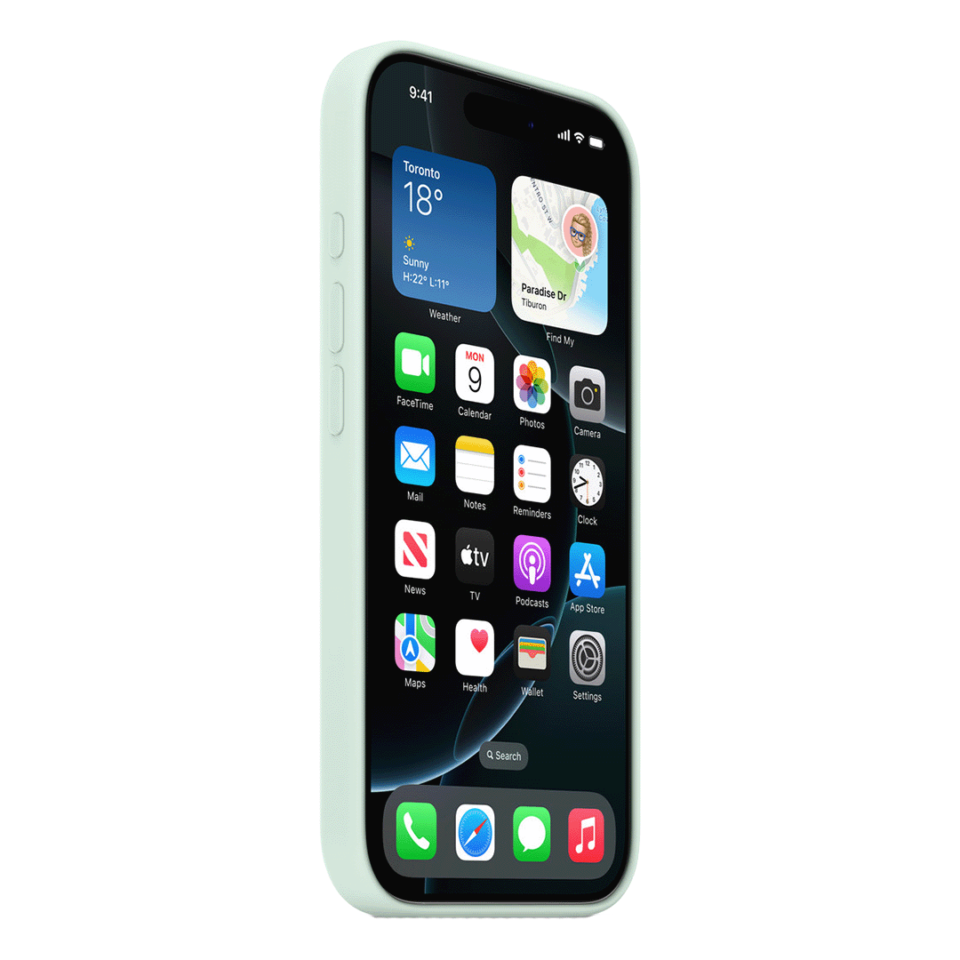 Funda de Silicona con MagSafe para iPhone 16 Pro - Aguamarina