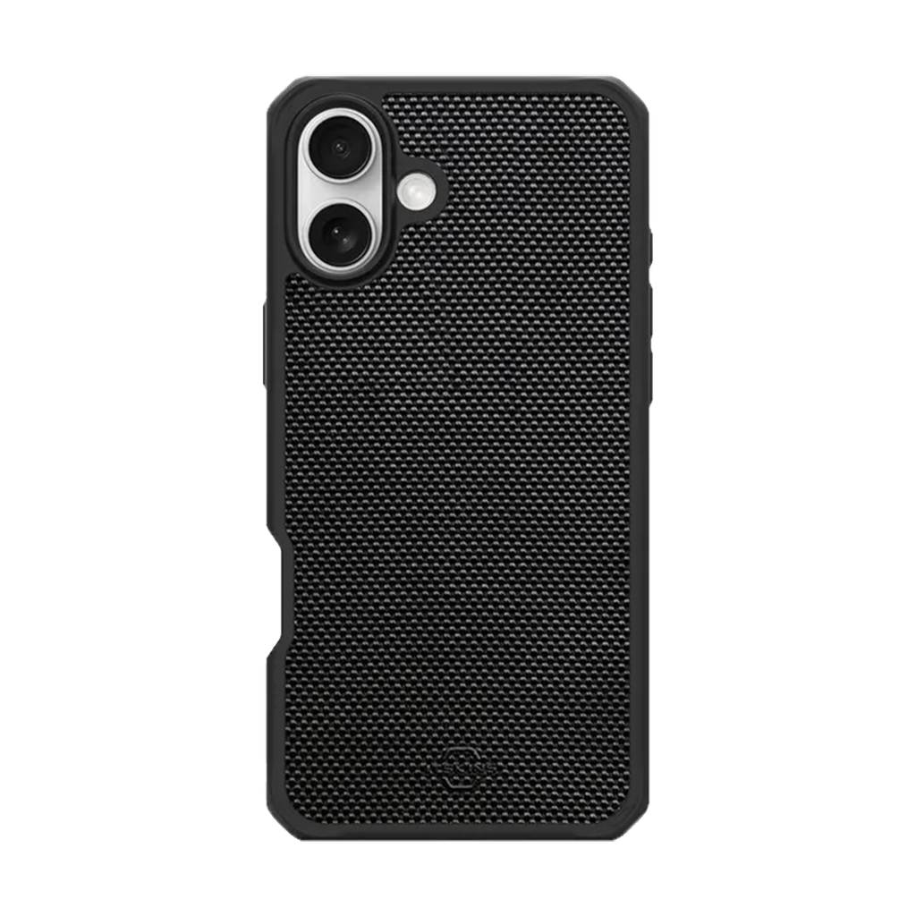 ItSkins Ballistic R Nylon Funda con MagSafe para iPhone 16 - Negro