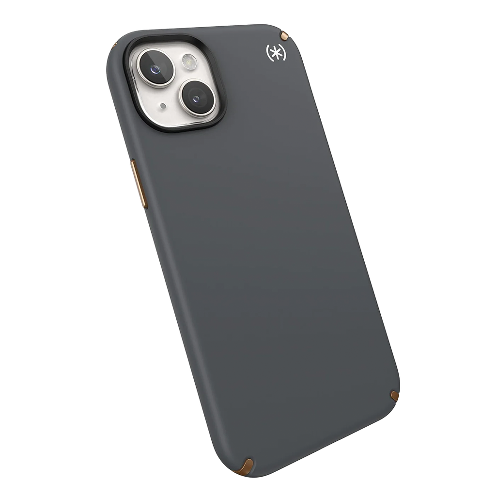 Funda Speck Presidio2 Pro para 15 Plus - Gris Carbonilla/Bronce Cool/Blanco