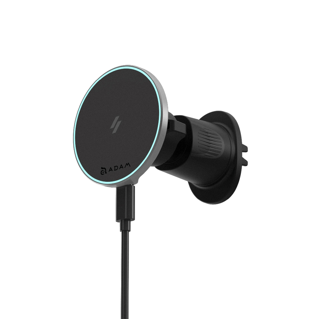 Cargador magnético inalámbrico para auto OMNIA CQ1 de 15 W de Adam Elements - Negro
