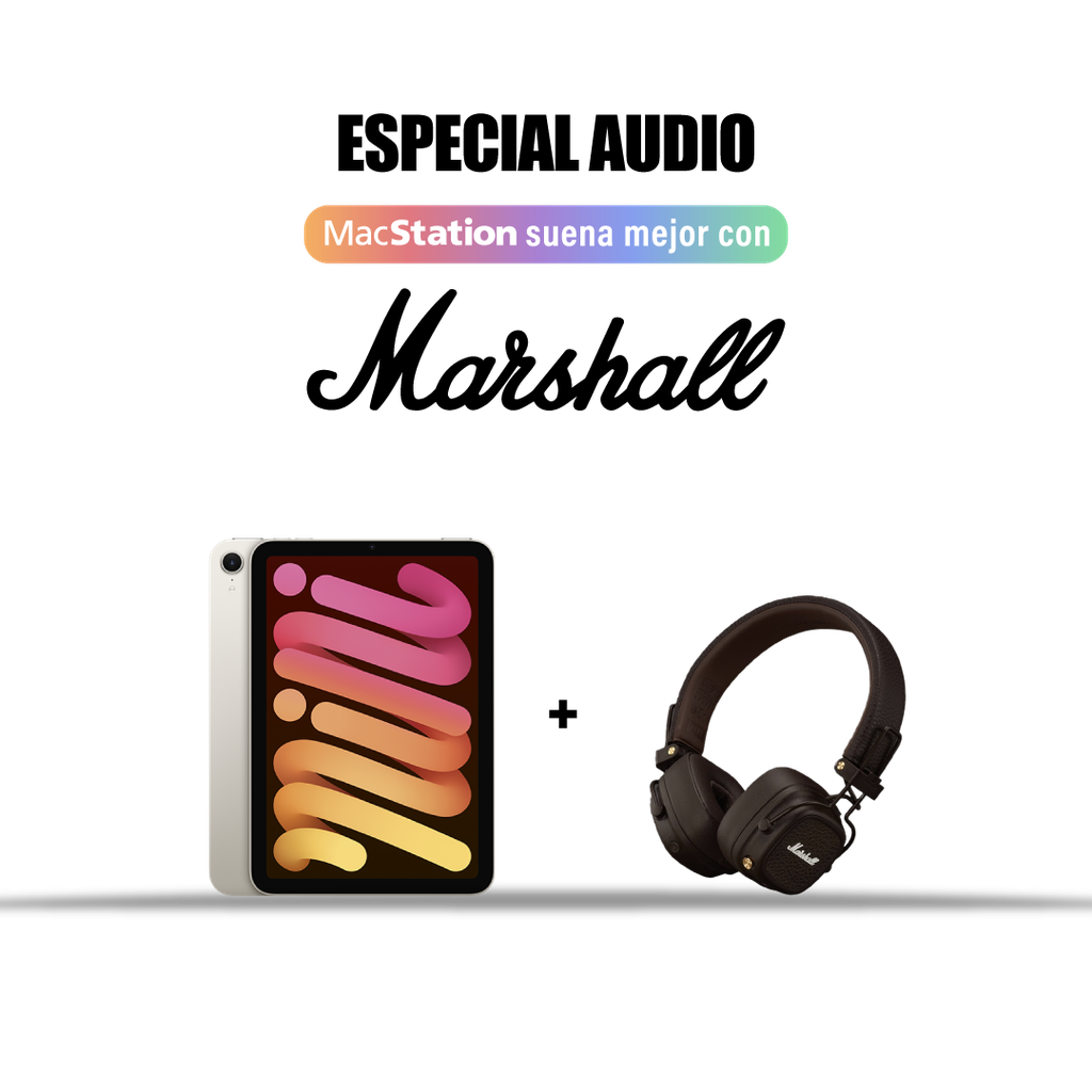 (MXND3LE/A iPad mini WiFi 256 GB + (1006834) Marshall Major V Auriculares Bluetooth On Ear - Marrón