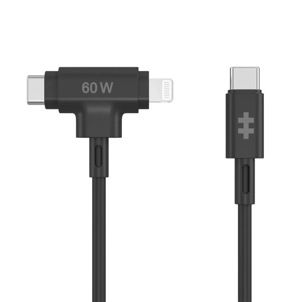 Cable híbrido de silicona USB-C y Lightning (1.5 m) de HyperJuice