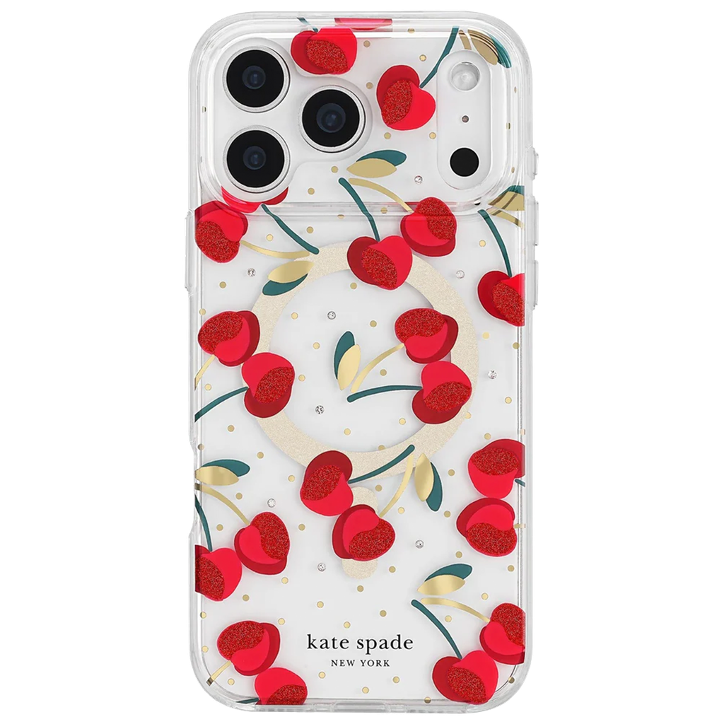 Funda Protectora de Kate Spade con MagSafe para iPhone 17 Pro Max - Cereza
