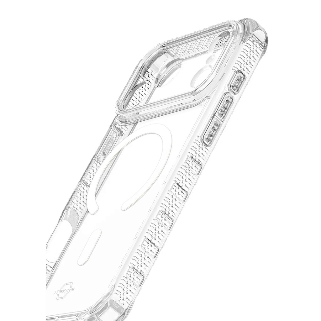 ItSkins Hybrid R Funda Transparente con MagSafe para iPhone 17 Pro - Transparente