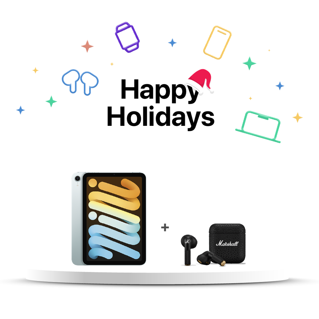 (MXN73LE/A) iPad Mini WiFi 128GB | Azul + (1006653) Marshall Minor IV Auriculares inalámbricos  In Ear - Negro