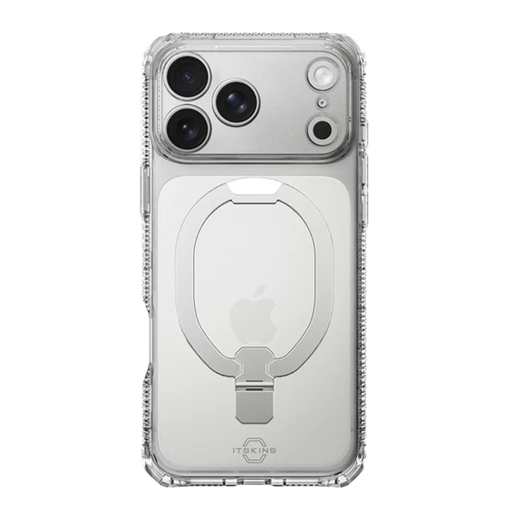 Funda Hybrid R Vapor Stand transparente de ItSkins con MagSafe para iPhone 17 Pro Max
