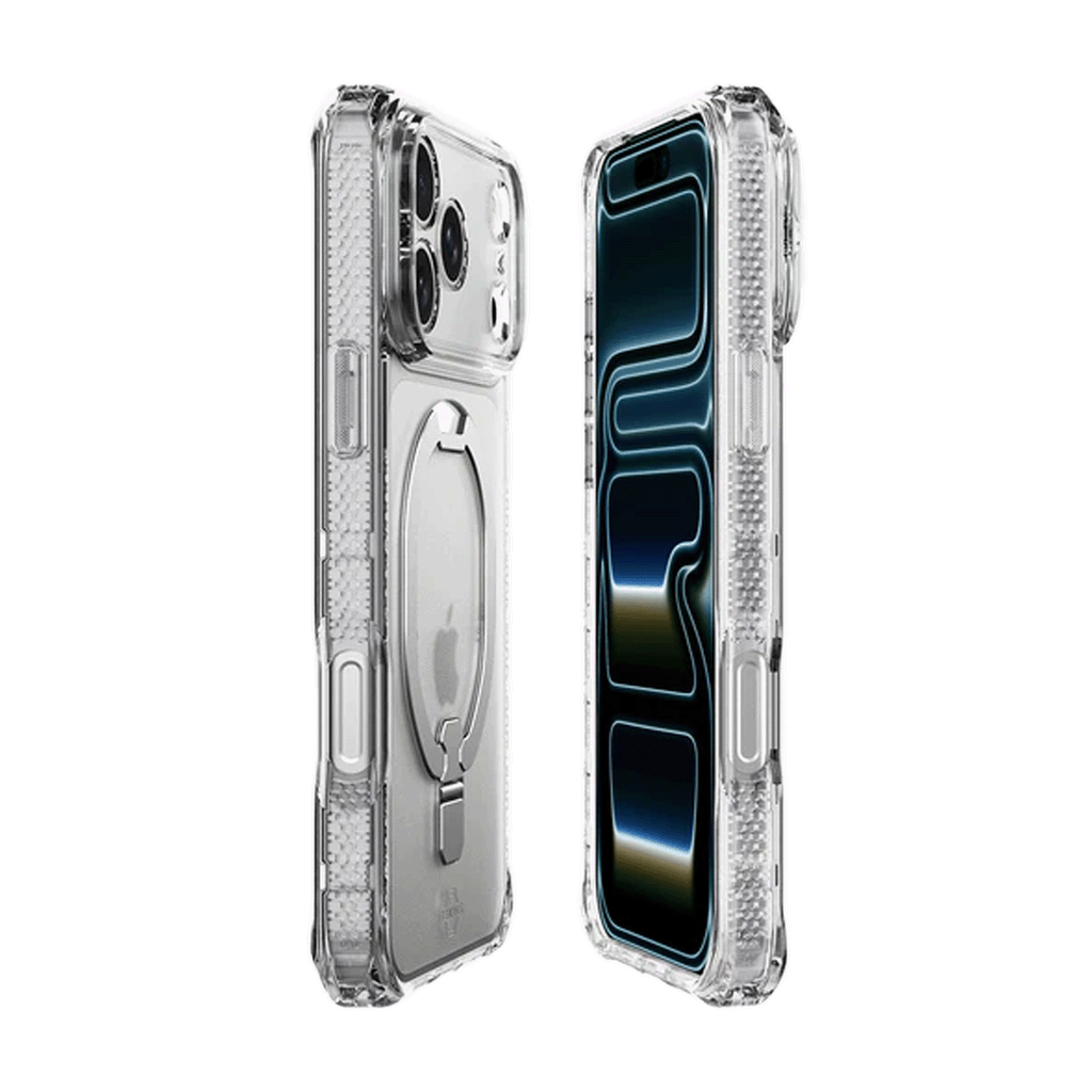 Funda Hybrid R Vapor Stand transparente con MagSafe de ItSkins para iPhone 17 Pro