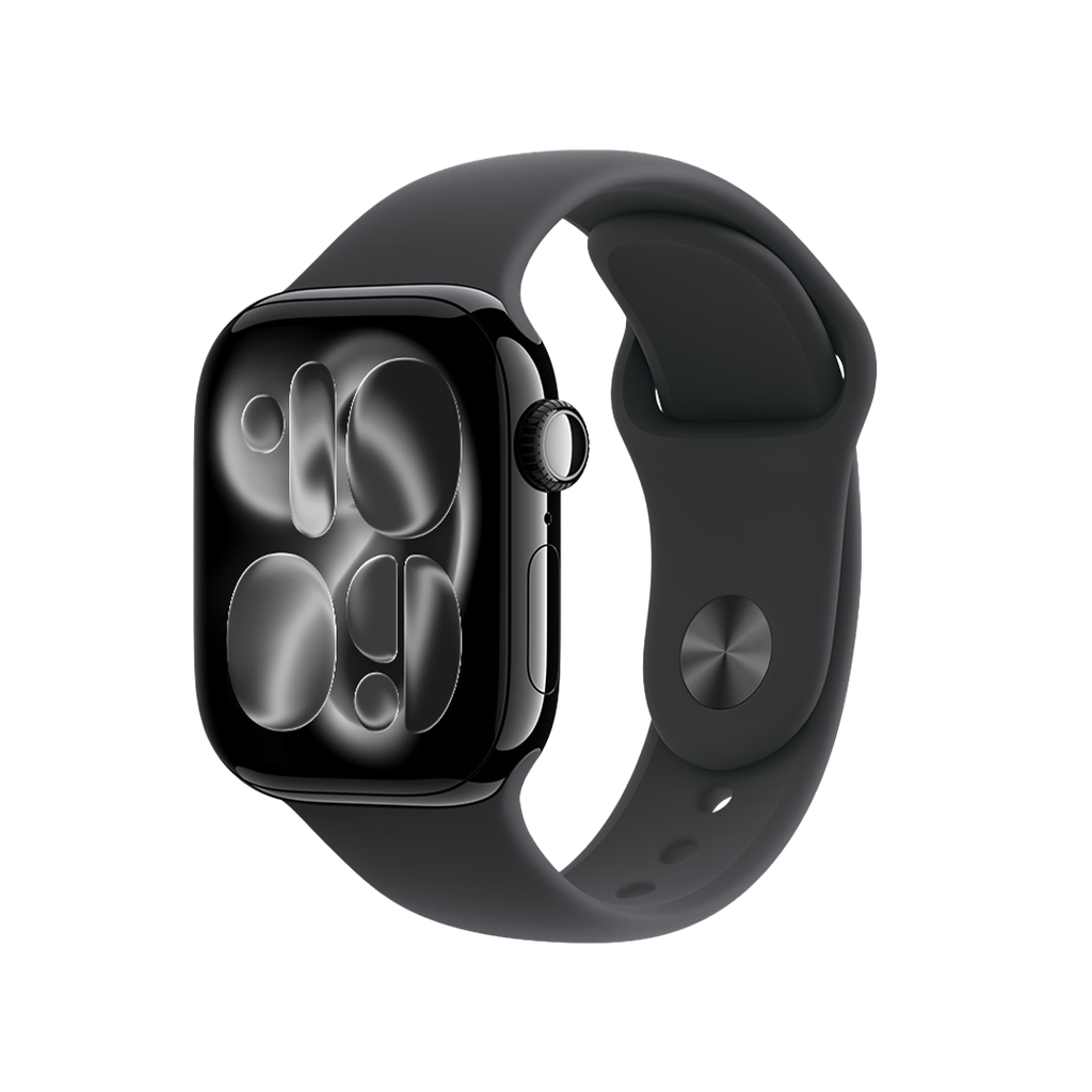 Apple Watch Series 11 (GPS) 42 mm - Caja de Aluminio Negro Azabache - Banda Deportiva Negra - S/M