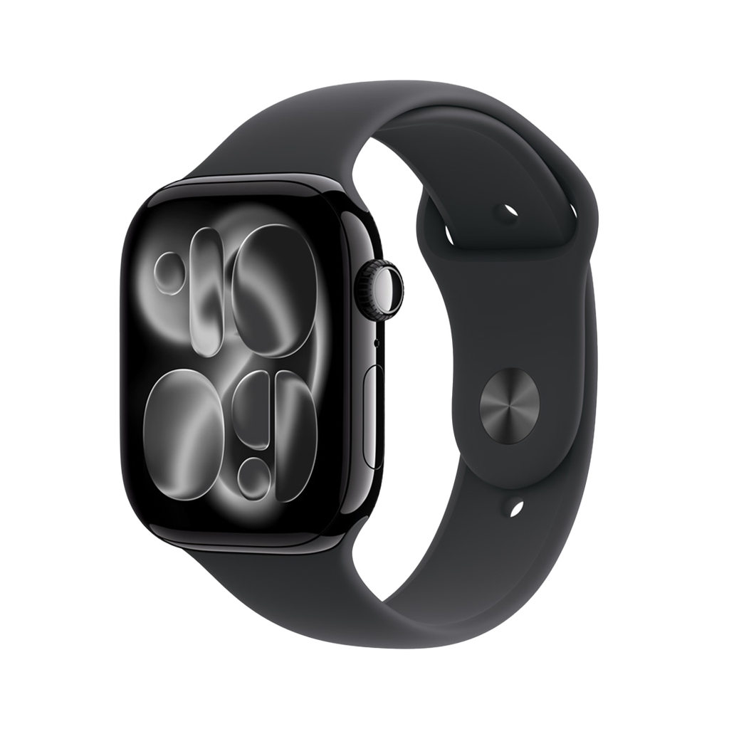 Apple Watch Series 11 (GPS) 46 mm - Caja de Aluminio Negro Azabache - Banda Deportiva Negra - M/L