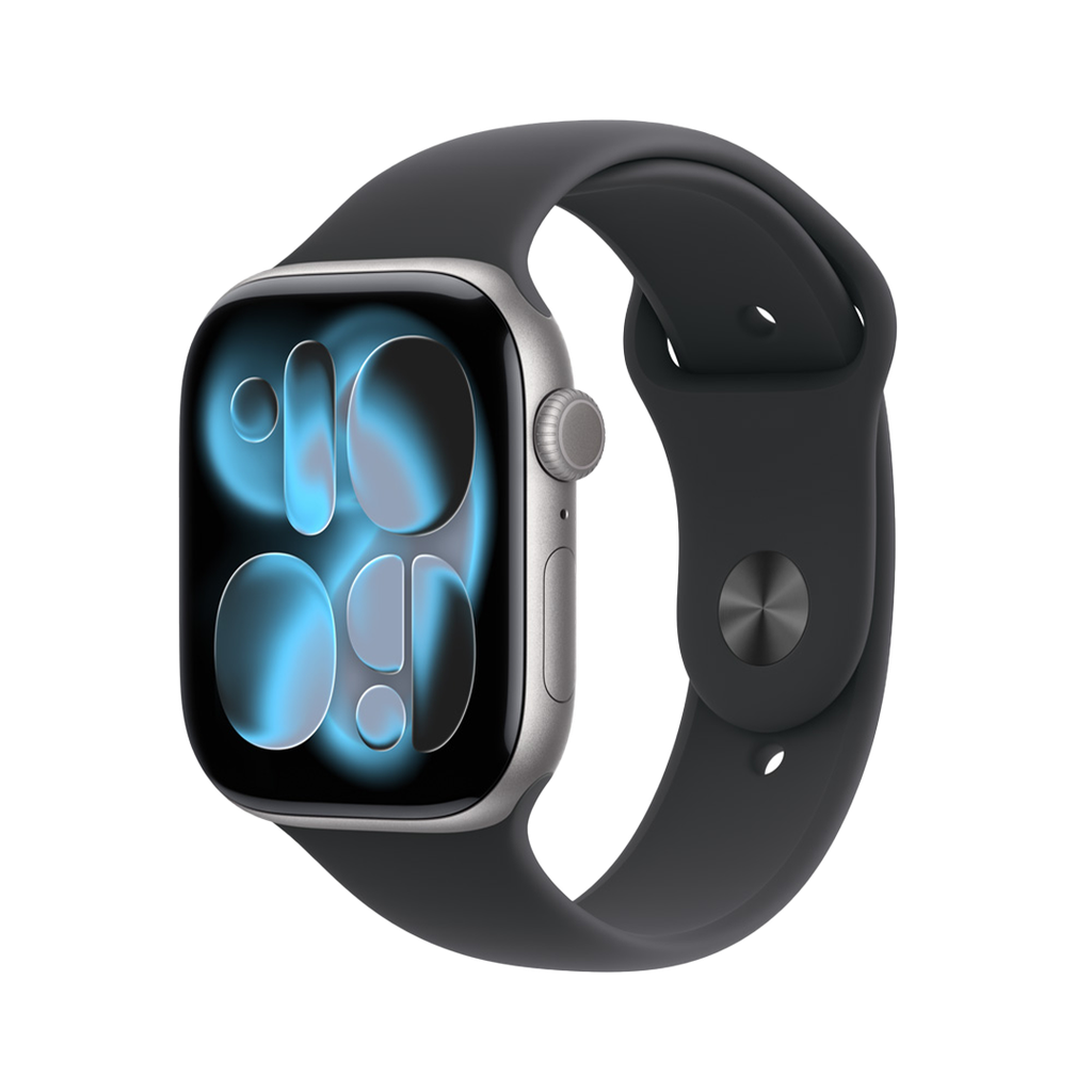 Apple Watch Series 11 (GPS) 46 mm - Caja de Aluminio Gris Espacial - Banda Deportiva Negra - M/L