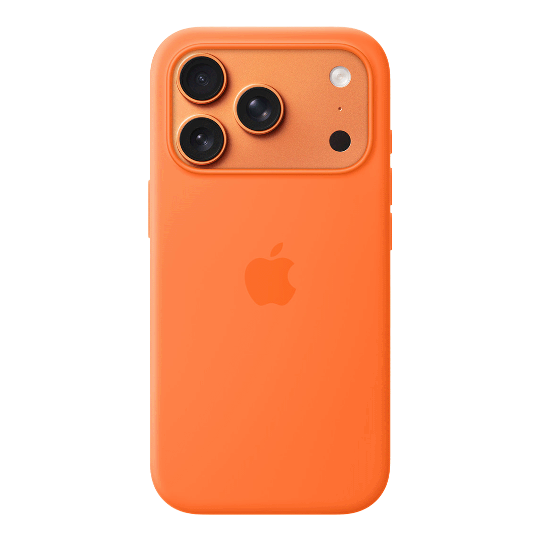 Funda de silicona de Apple con MagSafe para iPhone 17 Pro Max – Naranja