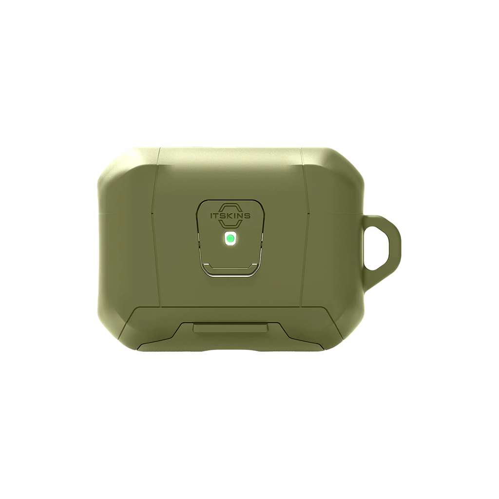 Funda Hybrid Stand Pro de Itskins para AirPods Pro 3 - Verde oliva