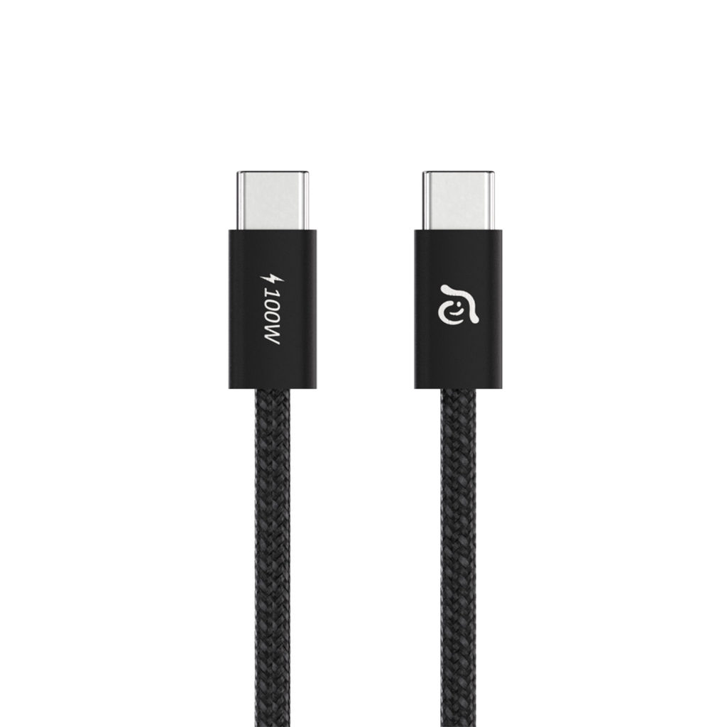 Cable de carga magnético (2 unidades) CASA C100 de USB-C a USB-C de 100 W de Adam Elements - Negro