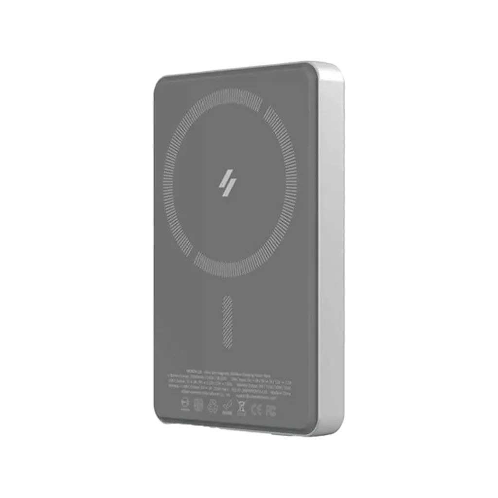 Batería externa magnética VIONTA L10 Ultradelgada de 10.000 mAh de Adam Elements - Plata