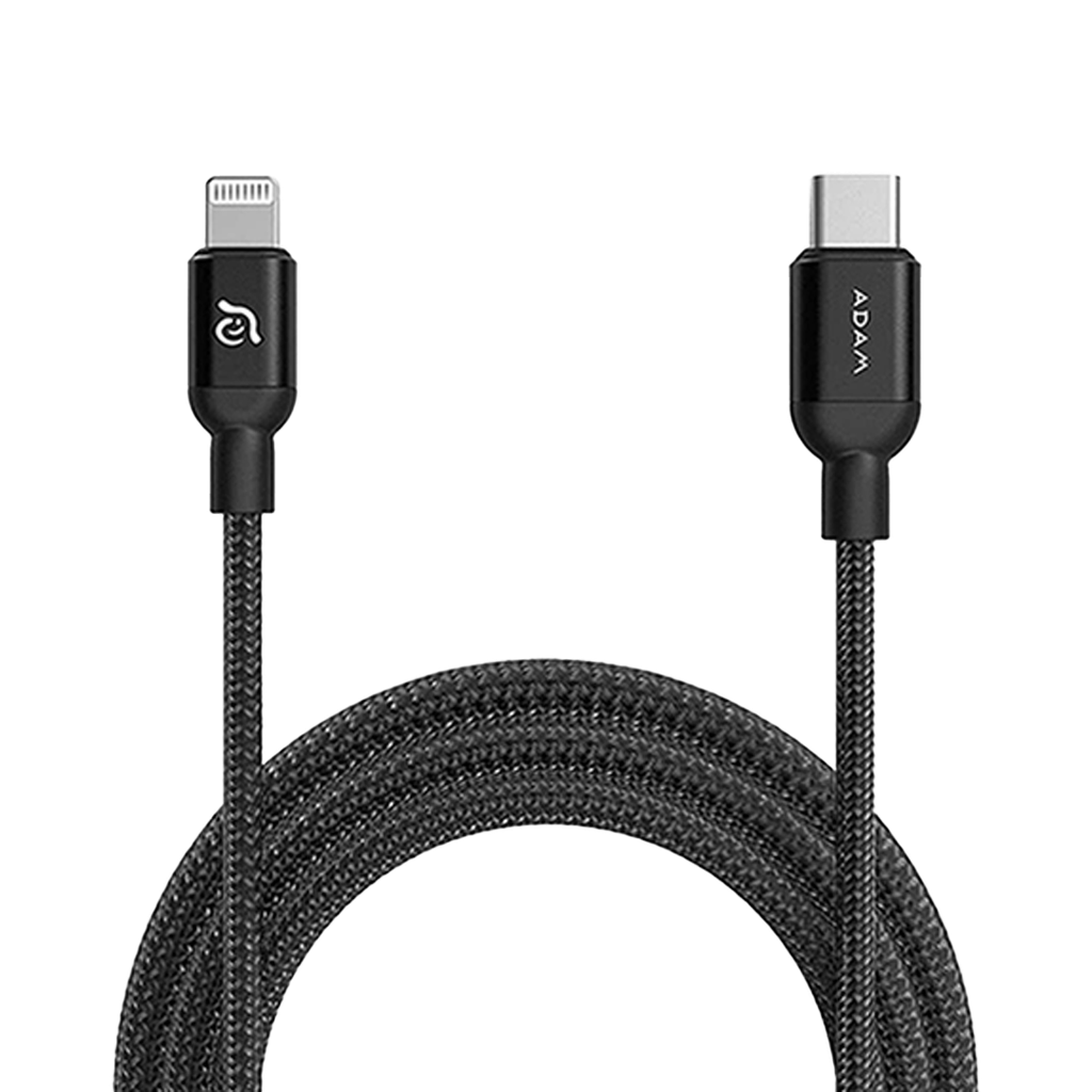 Cable de carga PeAk II 300B de USB-C a Lightning (3 m) de Adam Elements - Negro