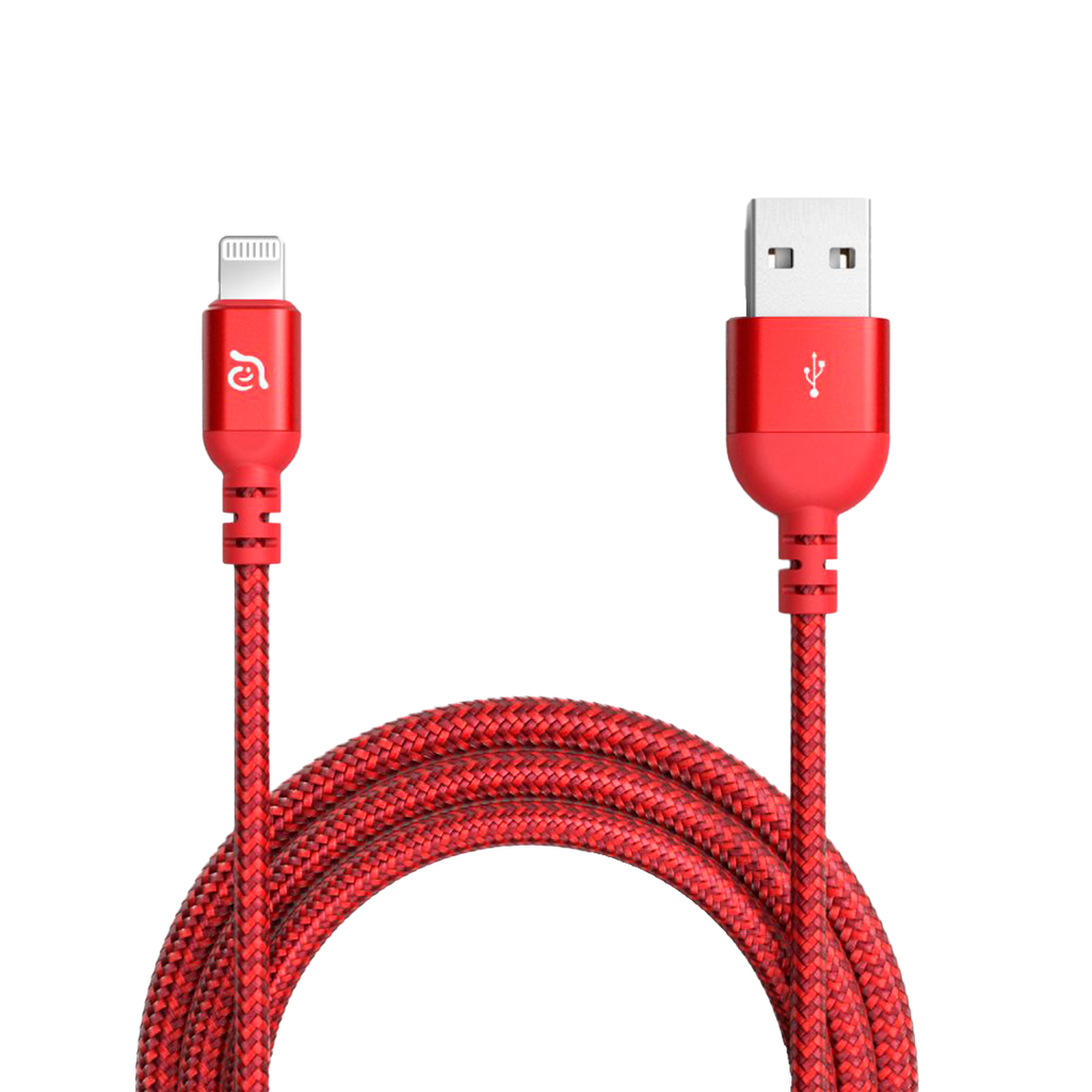 Cable de carga PeAk III 120B de USB-A a Lightning (1.2 m) de Adam Elements - Rojo