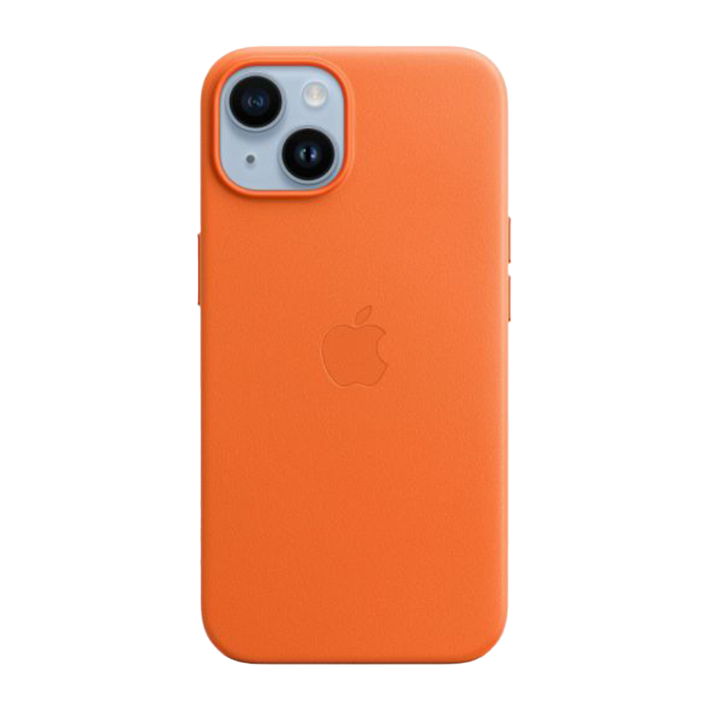 iPhone 14 Funda de Cuero c/ MagSafe - Naranja