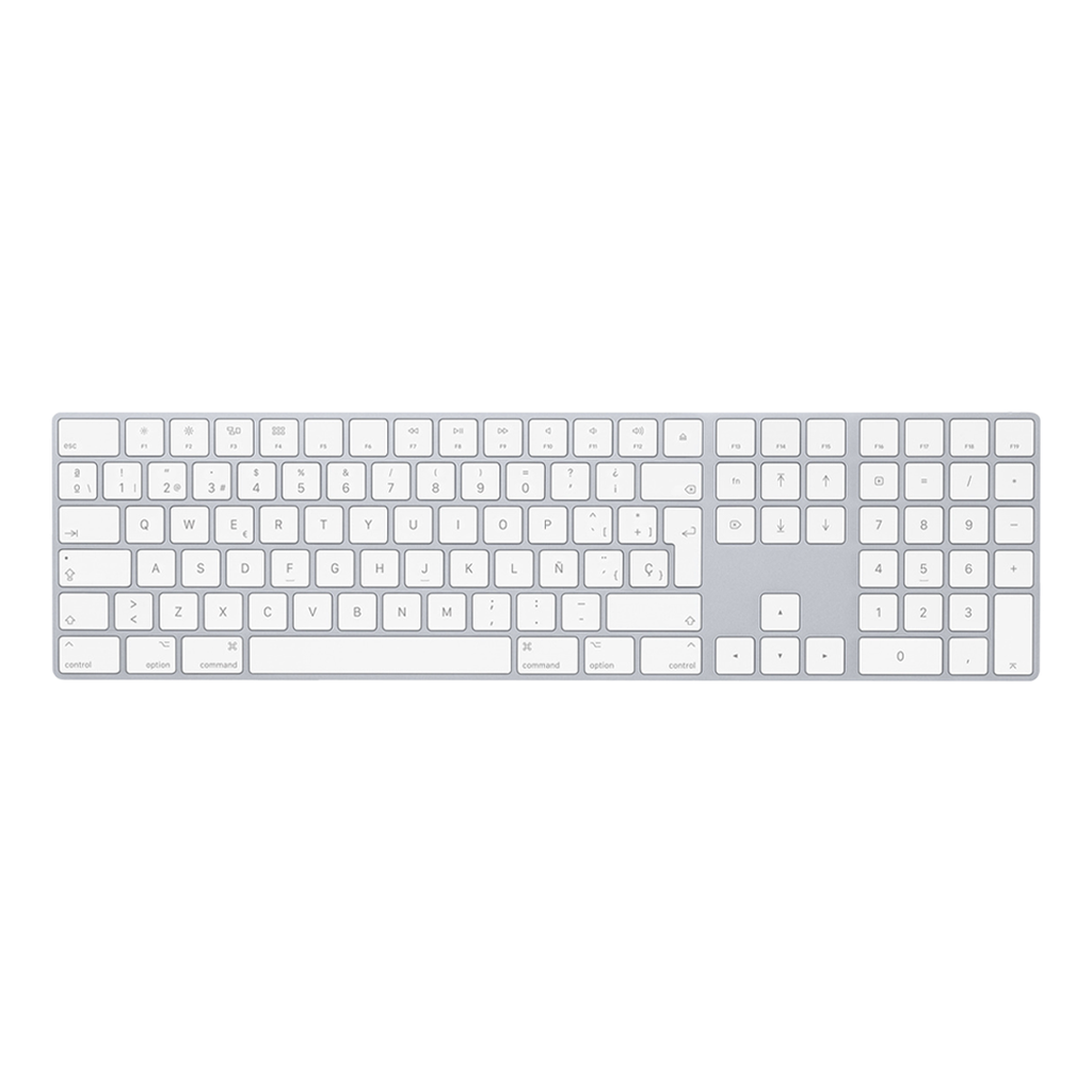 Magic Keyboard con teclado numérico de Apple para modelos de Mac con chip de Apple (Lightning) - Español (España) - Teclas blancas