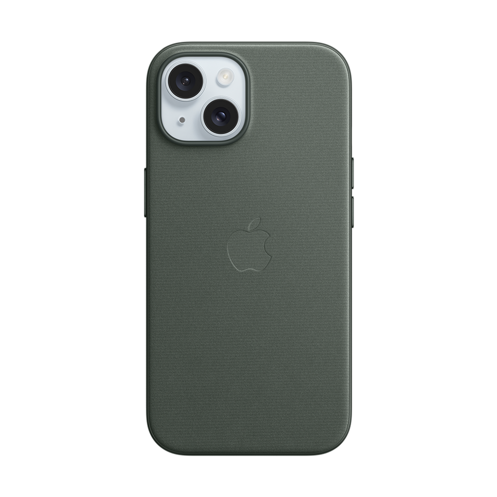 Funda de Trenzado Fino con MagSafe de Apple para iPhone 15 - Evergreen