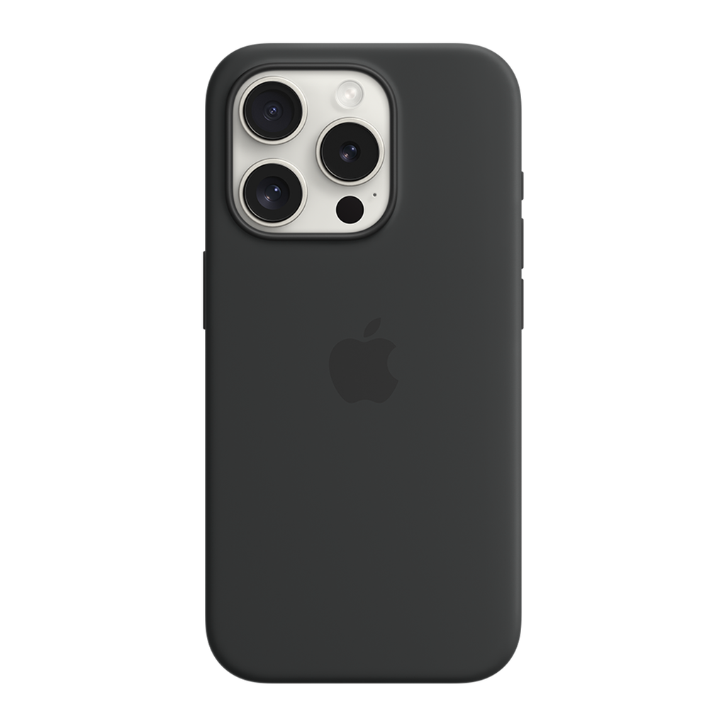 Funda de Silicona para iPhone 15 Pro Max con MagSafe - Negro