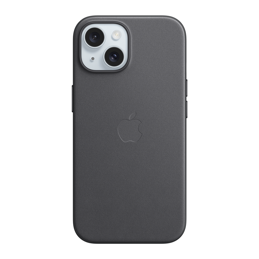 Funda de Trenzado Fino con MagSafe para iPhone 15 Plus - Negro