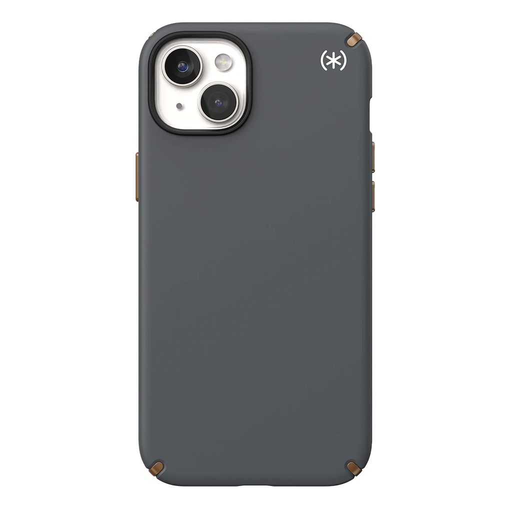 Funda Speck Presidio2 Pro para 15 Plus - Gris Carbonilla/Bronce Cool/Blanco