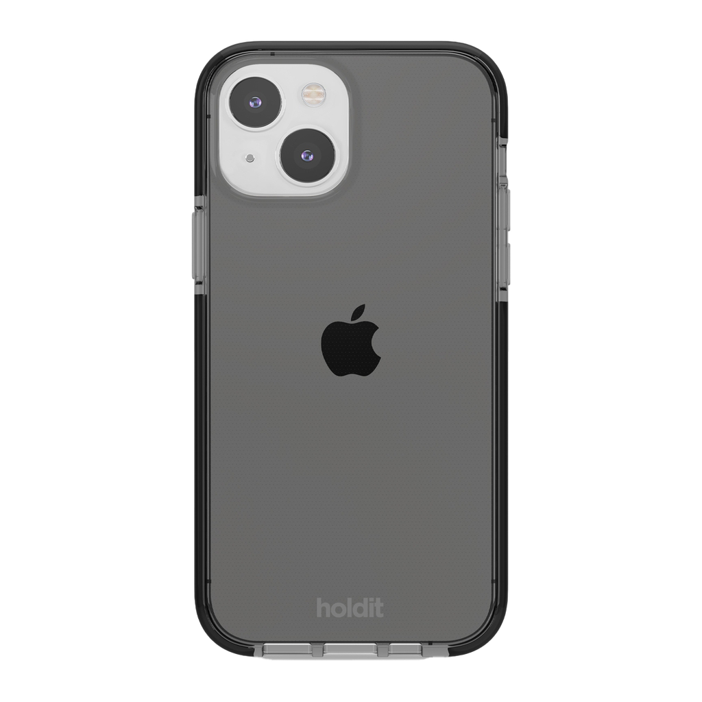 Funda con transparencia de Holdit para iPhone 15 - Negro