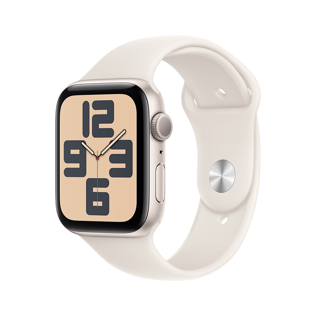 Apple Watch SE GPS 44mm - Caja de Aluminio Blanco Estrella con Banda Deportiva Blanco Estrella -  M/L