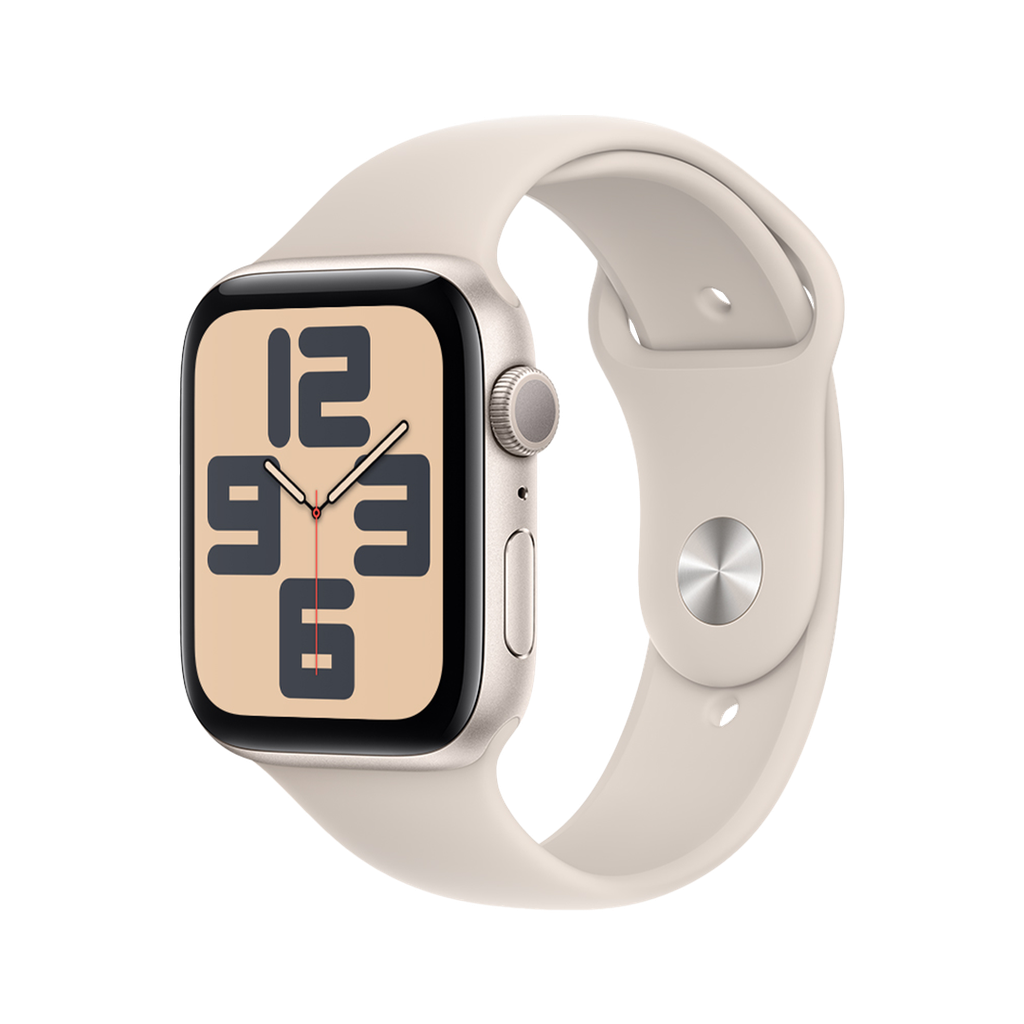 Apple Watch SE GPS 44mm - Caja de Aluminio Blanco Estrella con Banda Deportiva Blanco Estrella -  M/L