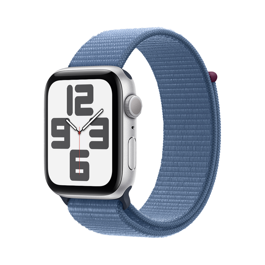 Apple Watch SE GPS 44mm - Caja de Aluminio Plata con Loop Deportivo Azul Invierno