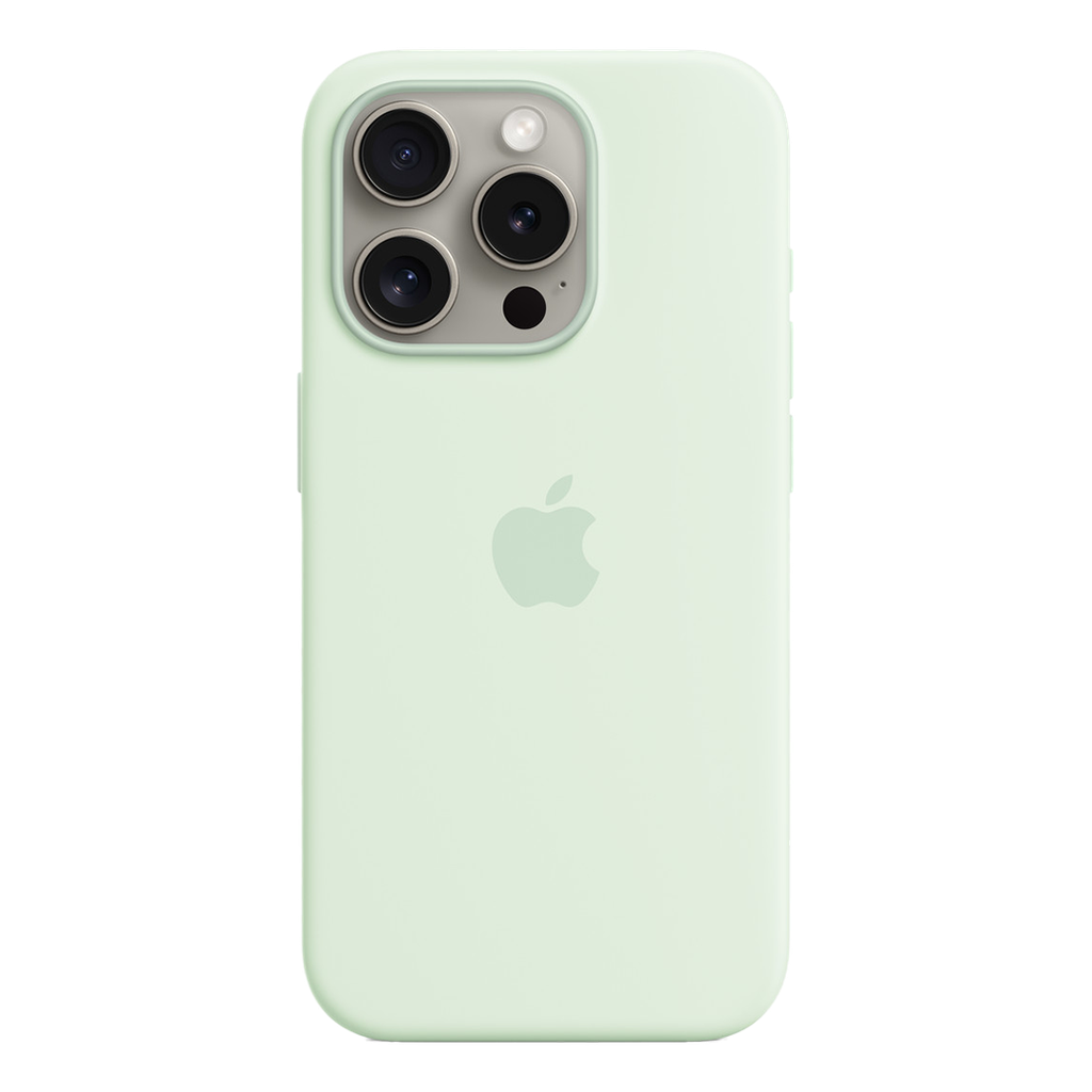 Funda de Silicona iPhone 15 Pro Max con Magsafe - Menta Claro