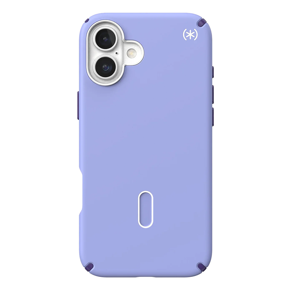 Speck Presidio 2 Pro Funda con ClickLock para iPhone 16 Plus - Lavanda Futurista/Púrpura/Blanco